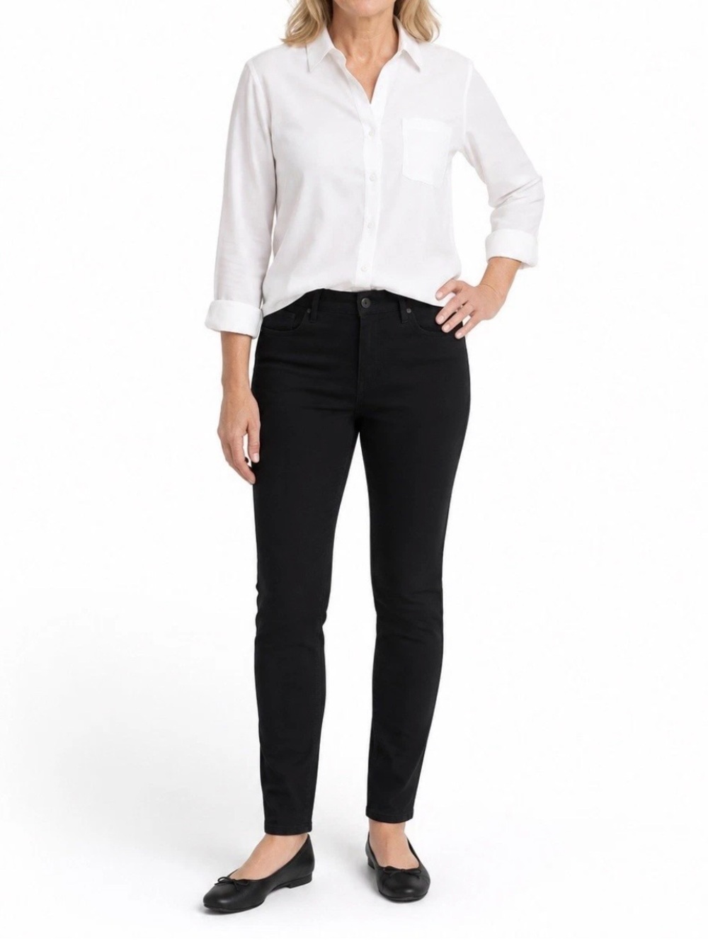 J.Jill Black Premium-Flex High-Rise Legging Denim Jeans Women's Size 14P NWT